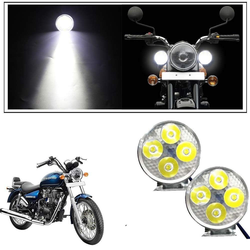 driving-flood-light-4-led-round-headlight-with-orange-outer-ring-4d-lens-waterproof-off-road-with-mounting-brackets-for-all-bikes-cars-20w-pack-of-1