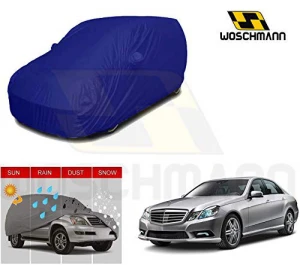 woschmann-blue-weatherproof-car-body-cover-for-outdoor-indoor-protect-from-rain-snow-uv-rays-sun-g17-with-mirror-pocket-compatible-with-mercedes-e-class