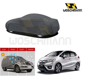 woschmann-grey-weatherproof-car-body-cover-for-outdoor-indoor-protect-from-rain-snow-uv-rays-sun-g10-with-mirror-pocket-compatible-with-honda-jazz