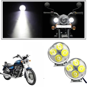 driving-flood-light-4-led-round-headlight-with-orange-outer-ring-4d-lens-waterproof-off-road-with-mounting-brackets-for-all-bikes-cars-20w-pack-of-1