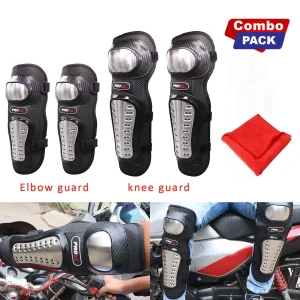 probiker-pro-x-alloy-steel-elbow-guard-flexible-breathable-adjustable-knee-shin-armor-protector-with-microfiber-cleaning-towel-for-bikers-and-riders-black