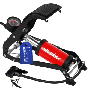 woscher-8702-single-cylinder-portable-foot-pump-air-tyre-inflator-with-pressure-gauge-for-car-tyres-bicycle-tyres-bike-tyres-motorcycle-tyres-balls-air-mattress-inflators