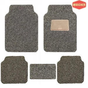 woscher-6280-anti-slip-curly-grass-car-foot-mat-universal-for-all-cars-self-cut-to-perfect-fit-set-of-5-beige-brown