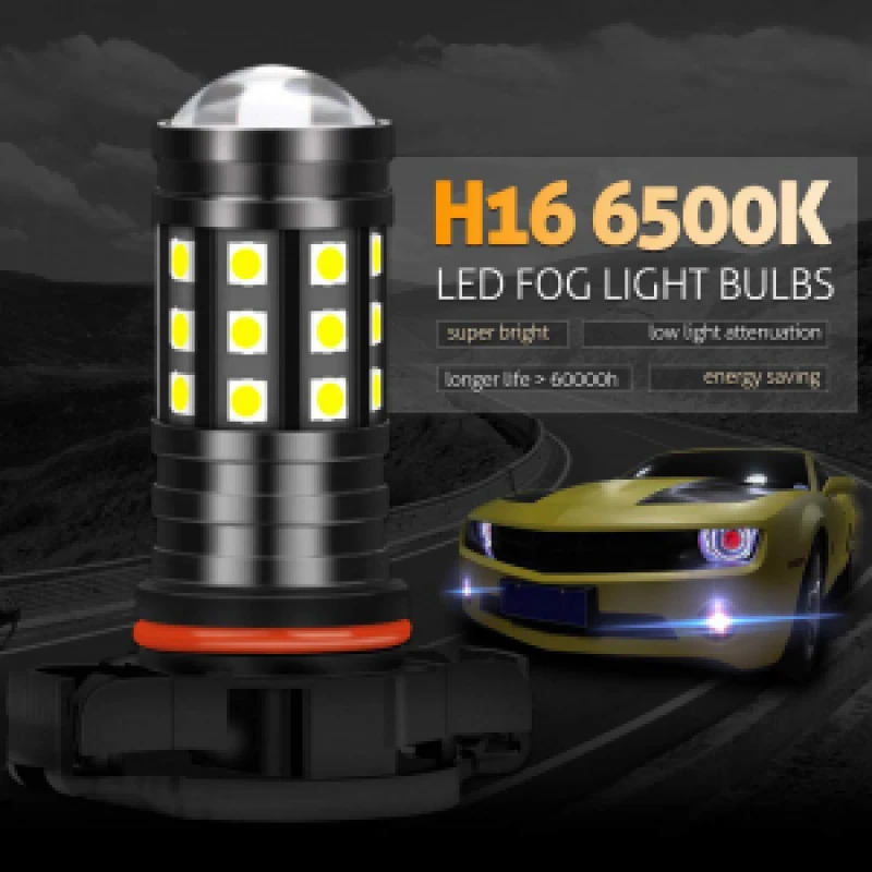 High Power Headlight Low Beam 75W 8000LM 6500K Xenon White 6000k Led Fog Light Bulb Pack of 2 cciyu H16 5202 LED Headlight Bulb 1 Year Warranty 